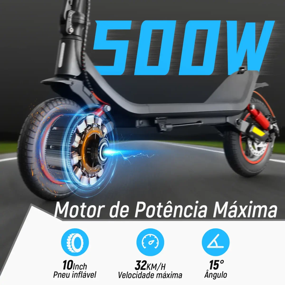 Honeywhale M1 Max - Patinete Elétrico 500W 36V 7.8AH 32km/h - Imagem 2