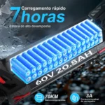 HONEYWHALE G4 Max Patinete Elétrico Dobrável Preto/Vermelho 60V 20,8Ah com Rodas 12" e Luz LED - Imagem 3