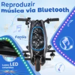 Honeywhale 008B Carrinho de Drift Elétrico Infantil Triciclo Motor 250W Autonomia 12KM Rotação 360 Graus com Bluetooth e Luzes LED - Imagem 3