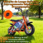 Honeywhale J2 Mini Moto Elétrica Infantil Cross com Motor 350W Bateria 36V Leds RGB e Kit de Proteção - Imagem 3