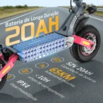 Honeywhale T8 MAX Patinete Elétrico Dual Motor 1000Wx2 52V 20AH Freio a Óleo 65km/h - Imagem 3