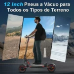HONEYWHALE G4 Max Patinete Elétrico Dobrável Preto/Vermelho 60V 20,8Ah com Rodas 12" e Luz LED - Imagem 4