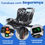 Honeywhale 008B Carrinho de Drift Elétrico Infantil Triciclo Motor 250W Autonomia 12KM Rotação 360 Graus com Bluetooth e Luzes LED - Imagem 4