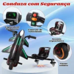 Honeywhale 008C - Triciclo Elétrico Infantil Drift Trike 250W Camuflado - Imagem 4