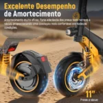 Honeywhale T4D - Patinete Elétrico Dual Motor 1300Wx2 52V 20AH 65km - Imagem 4