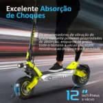 Honeywhale T8MAX Patinete Elétrico Dual Motor 1000Wx2 52V 20AH Freio a Óleo 65km/h - Imagem 4