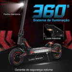 HONEYWHALE G4 Max Patinete Elétrico Dobrável Preto/Vermelho 60V 20,8Ah com Rodas 12" e Luz LED - Imagem 5