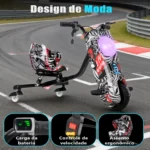 Honeywhale 007B Carrinho de Drift Elétrico Infantil Triciclo Motor 250W Bateria 36V Rotação 360 Graus com Bluetooth e Luzes LED - Imagem 5