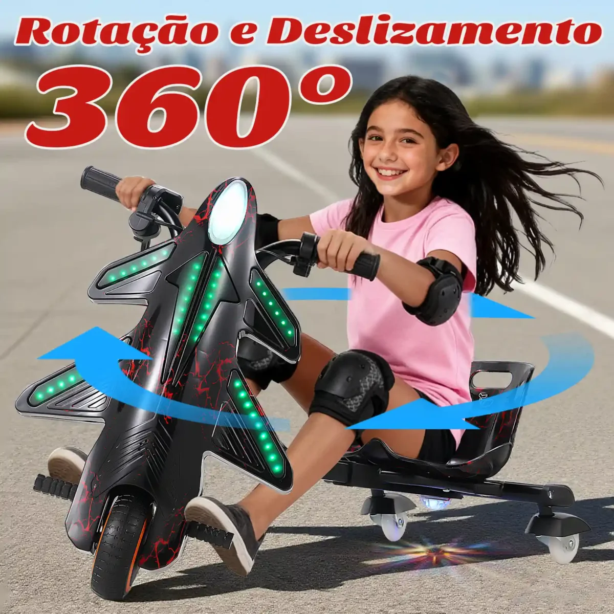 Honeywhale 008C - Triciclo Elétrico Infantil Drift Trike 250W Camuflado - Imagem 5