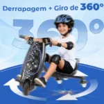 Honeywhale 008B Carrinho de Drift Elétrico Infantil Triciclo Motor 250W Autonomia 12KM Rotação 360 Graus com Bluetooth e Luzes LED - Imagem 5