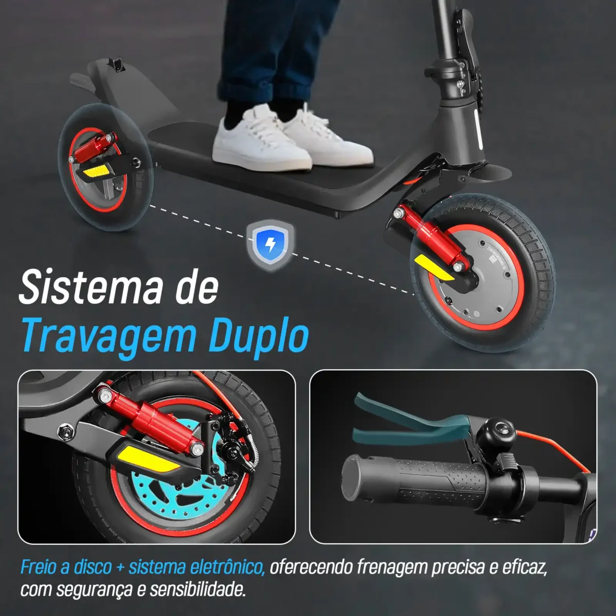 Honeywhale M1 Max - Patinete Elétrico 500W 36V 7.8AH 32km/h - Imagem 5