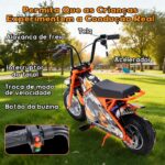 Honeywhale J2 Mini Moto Elétrica Infantil Cross com Motor 350W Bateria 36V Leds RGB e Kit de Proteção - Imagem 6