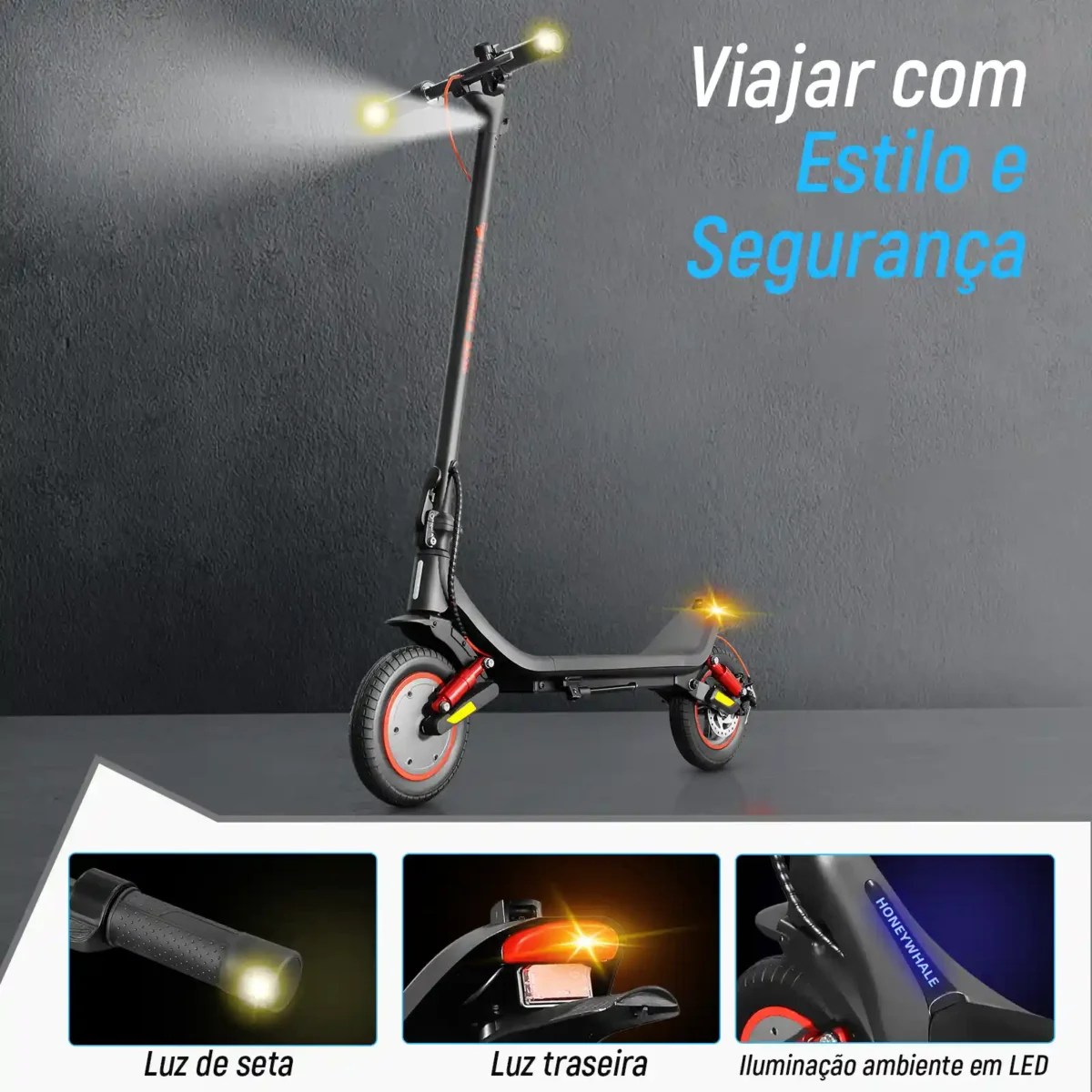 Honeywhale M1 Max - Patinete Elétrico 500W 36V 7.8AH 32km/h - Imagem 6