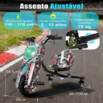 Honeywhale 007B Carrinho de Drift Elétrico Infantil Triciclo Motor 250W Bateria 36V Rotação 360 Graus com Bluetooth e Luzes LED - Imagem 7