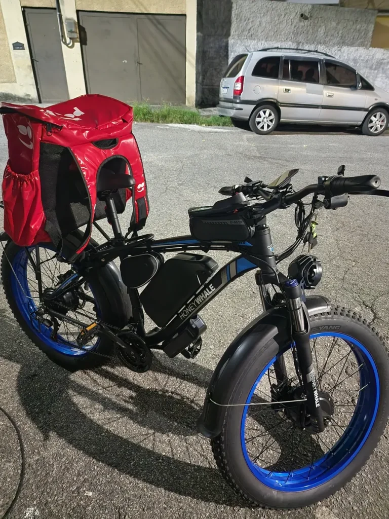 Honeywhale BK08 Bicicleta Elétrica Pneu Fat 26x4" Motor Duplo 1050W*2 Bateria 48V 23.5Ah 21V photo review