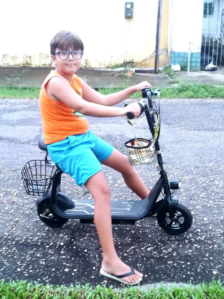 Honeywhale JL005 Scooter Elétrico Infantil com Alto-falante Bluetooth Motor 350W Bateria 3.6Ah Cesta Dupla photo review