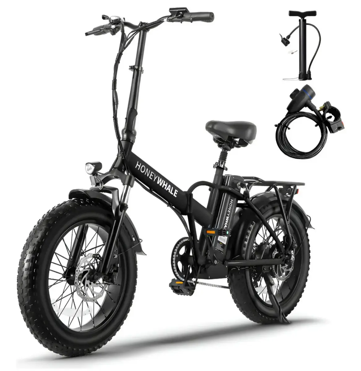 F6 Honeywhale F6 Bicicleta Elétrica Dobrável Fat Bike Aro 20" Motor 790W Bateria 48V 10.4Ah - Imagem 1
