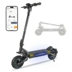 HONEYWHALE T5-2 Patinete Elétrico Dobrável Preto 48V 750W com Bluetooth e Luz LED