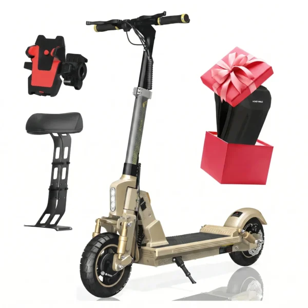 Honeywhale C1 Patinete Elétrico com Banco Motor 980W Bateria 13Ah Autonomia 40km Duplo Amortecimento e Freios a Disco