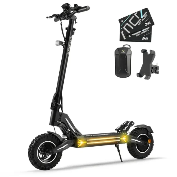 HONEYWHALE G3 Pro Patinete Elétrico Dobrável Preto 48V 1640W com Rodas 12" e Luz LED