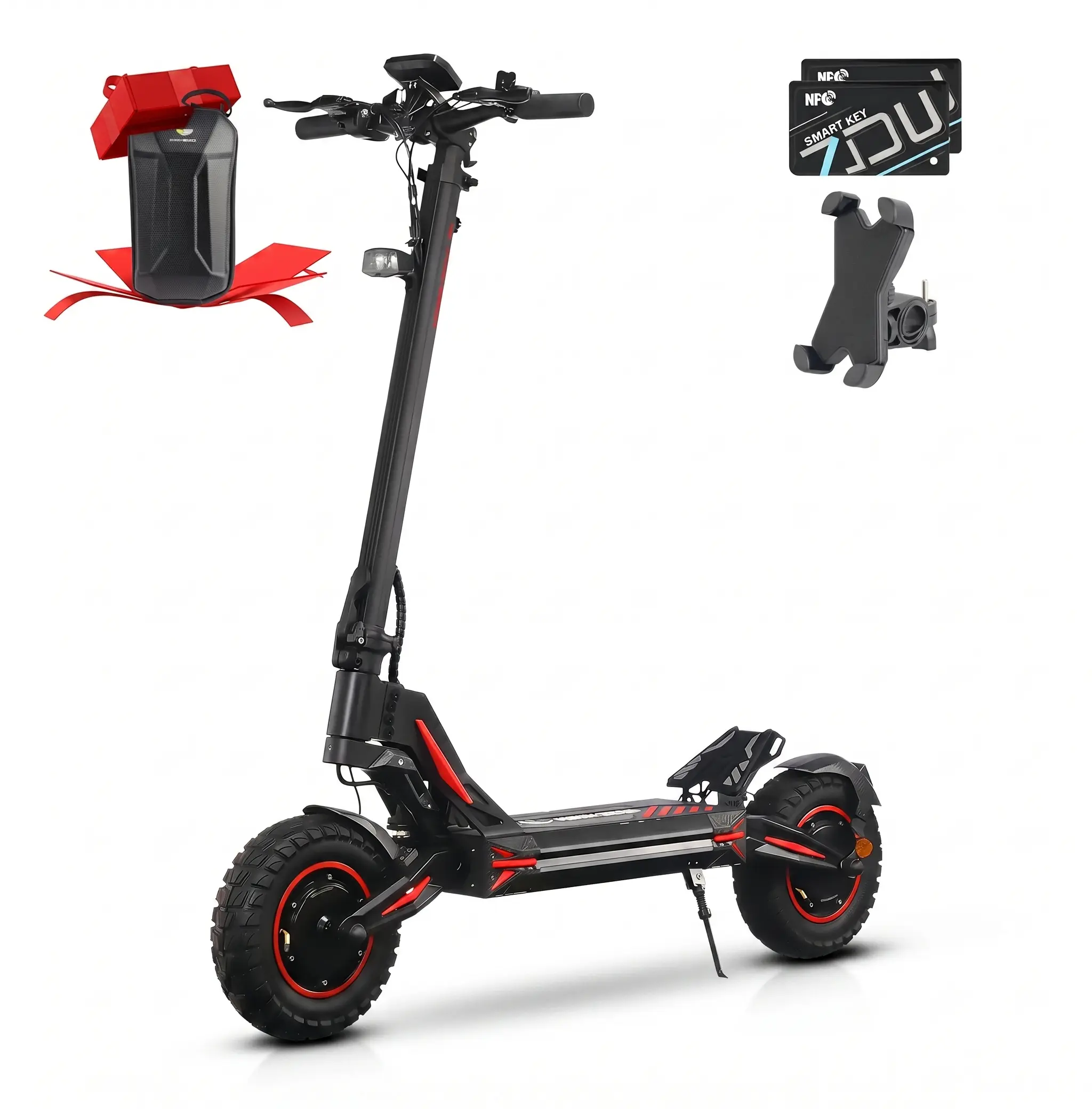 g4 max HONEYWHALE G4 Max Patinete Elétrico Dobrável Preto/Vermelho 60V 20,8Ah com Rodas 12" e Luz LED - Imagem 1