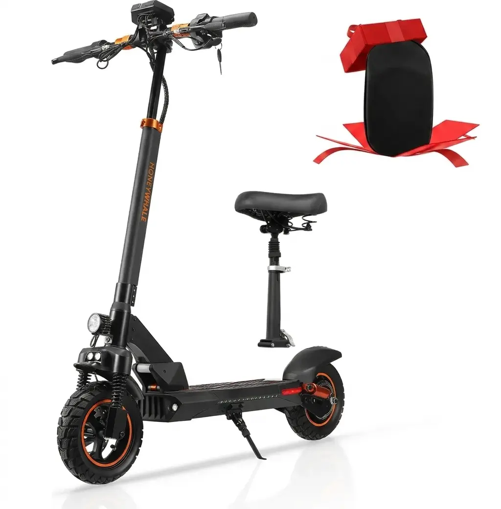 m4 HONEYWHALE M4 Patinete Elétrico Dobrável Preto 48V 600W com Bluetooth e Luz LED - Imagem 1