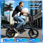 HONEYWHALE S6 PRO-S Bicicleta Elétrica Dobrável com Bateria Removível e 750W - Imagem 10