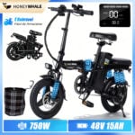 HONEYWHALE S6 PRO-S Bicicleta Elétrica Dobrável com Bateria Removível e 750W - Imagem 2