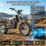 HONEYWHALE MT4 Bicicleta MT4 com Motor 2000W e Autonomia de 50 km - Imagem 3