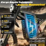 HONEYWHALE BK09 Bicicleta Elétrica de 19" para Adulto com 2192W e 60 km/h - Imagem 3