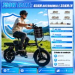 HONEYWHALE S6 PRO-S Bicicleta Elétrica Dobrável com Bateria Removível e 750W - Imagem 3