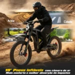 HONEYWHALE BK09 Bicicleta Elétrica de 19" para Adulto com 2192W e 60 km/h - Imagem 5