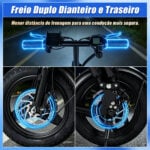 HONEYWHALE S6 PRO-S Bicicleta Elétrica Dobrável com Bateria Removível e 750W - Imagem 6