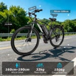 HONEYWHALE S150 Bicicleta Elétrica Aro 29 para Adultos, com Autonomia de 100km e Bateria Removível - Imagem 9