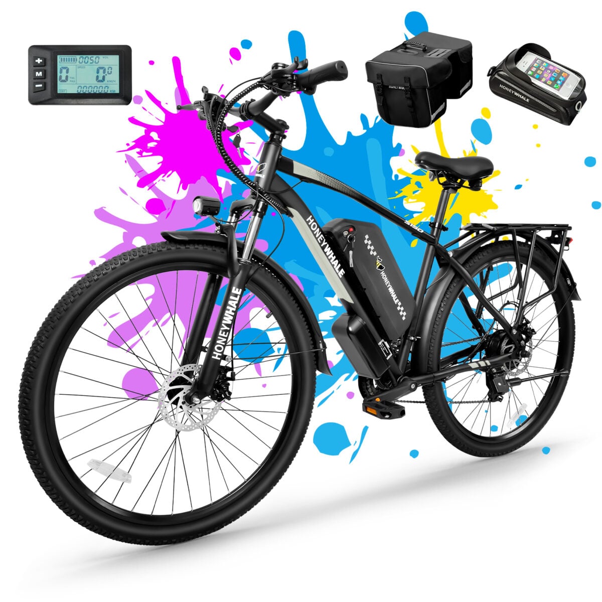 HONEYWHALE S150 Bicicleta Elétrica Aro 29 para Adultos, com Autonomia de 100km e Bateria Removível - Imagem 3
