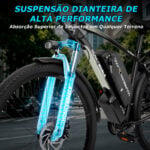 HONEYWHALE S150 Bicicleta Elétrica Aro 29 para Adultos, com Autonomia de 100km e Bateria Removível - Imagem 7