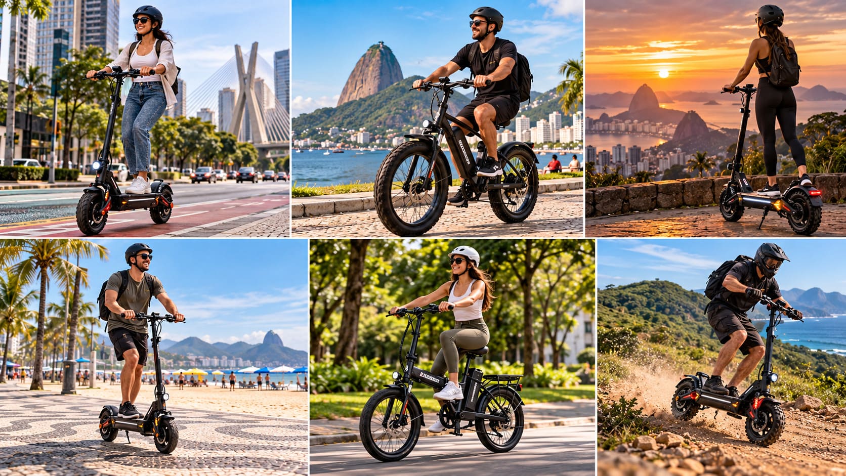 Diferentes formas de mobilidade elétrica em contextos urbanos brasileiros