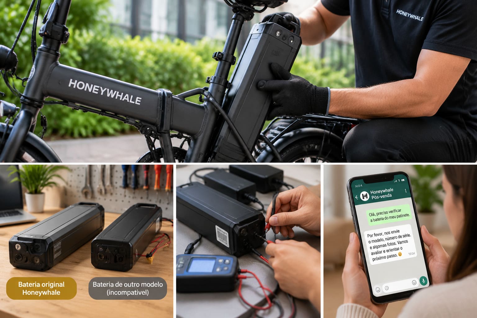 Avaliação técnica da bateria de uma bicicleta elétrica e orientação para substituição